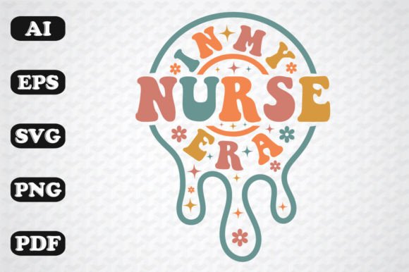 In My Nurse Era: A Retro Wavy Embroidery Design