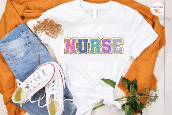 Nurse Faux Chenille Letters Png: A Stylish Embroidery Choice