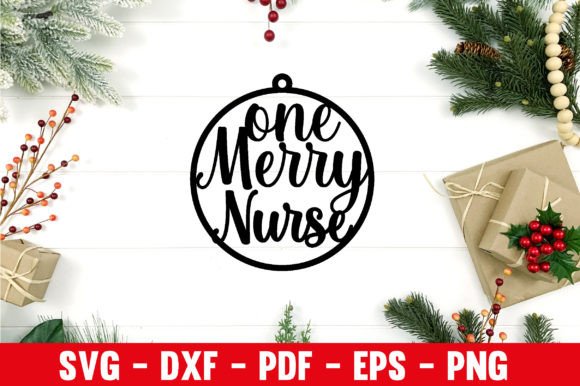 ONE MERRY NURSE Ornament: A Unique Embroidery Design