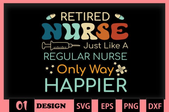 Retired Nurse: A Cheerful Embroidery Design